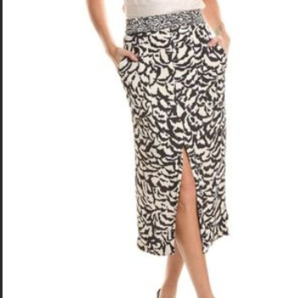 REISS Tori Printed Pencil Skirt 2 NWT